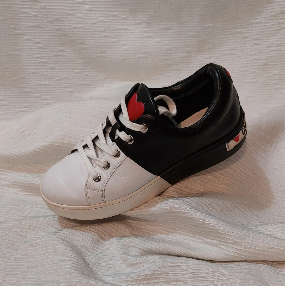 Love Moschino Black and White Sneakers Size 39